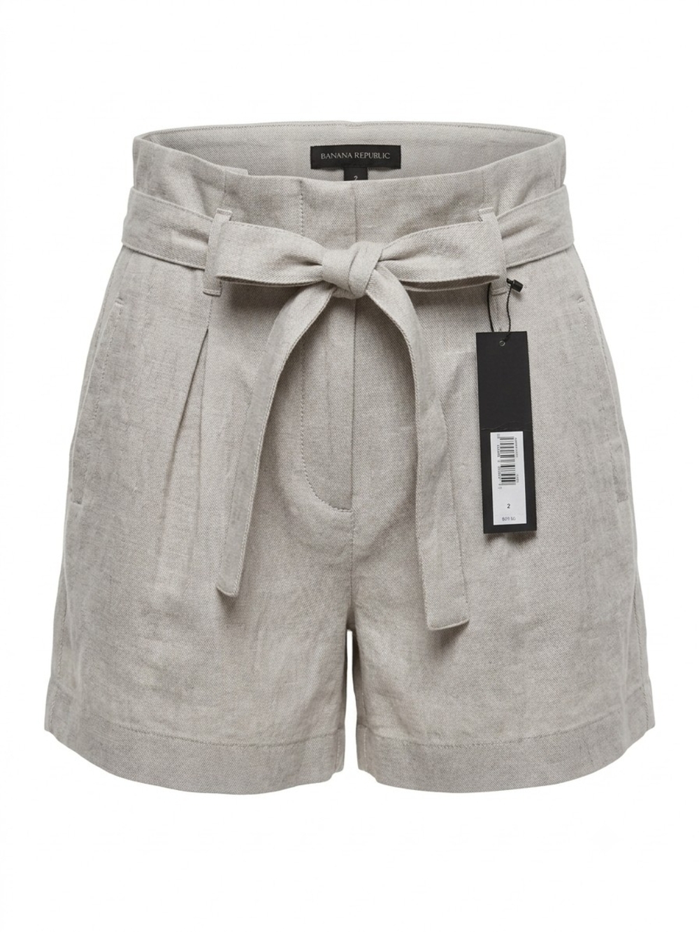 Banana Republic High-Rise Paperbag Waist Linen Blend Shorts - NWT Size 2